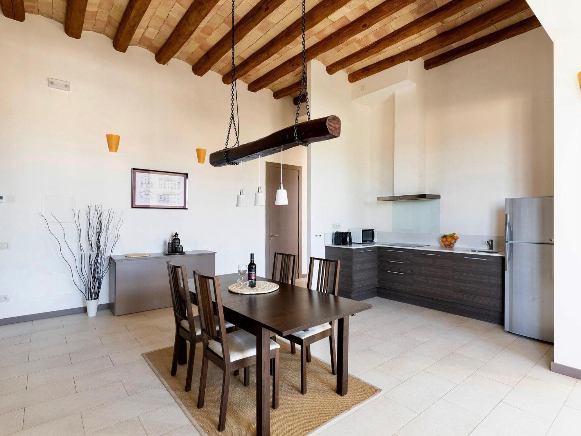 Castle Apartment For 5 People With Terrace La Torre de Claramunt Exterior foto